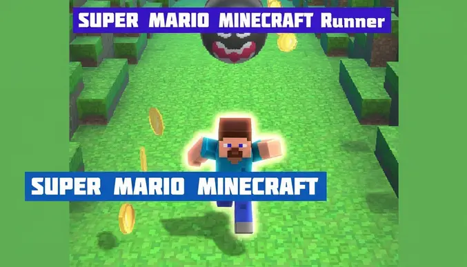 Super Mario Minecraft Runner Gameplay